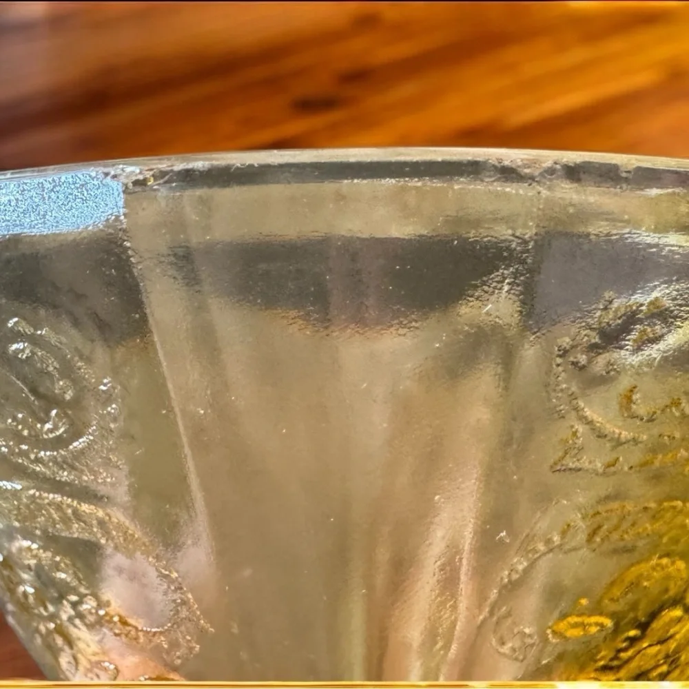 1930s Vintage Federal Glass Madrid Amber Depression Glass Sherbet Cups Set of 3